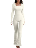 The Square Neck Flare Jumpsuit — Locryn