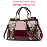 Women's Patent Leather Shiny Shoulder Bag – Large Capacity Messenger Handbag