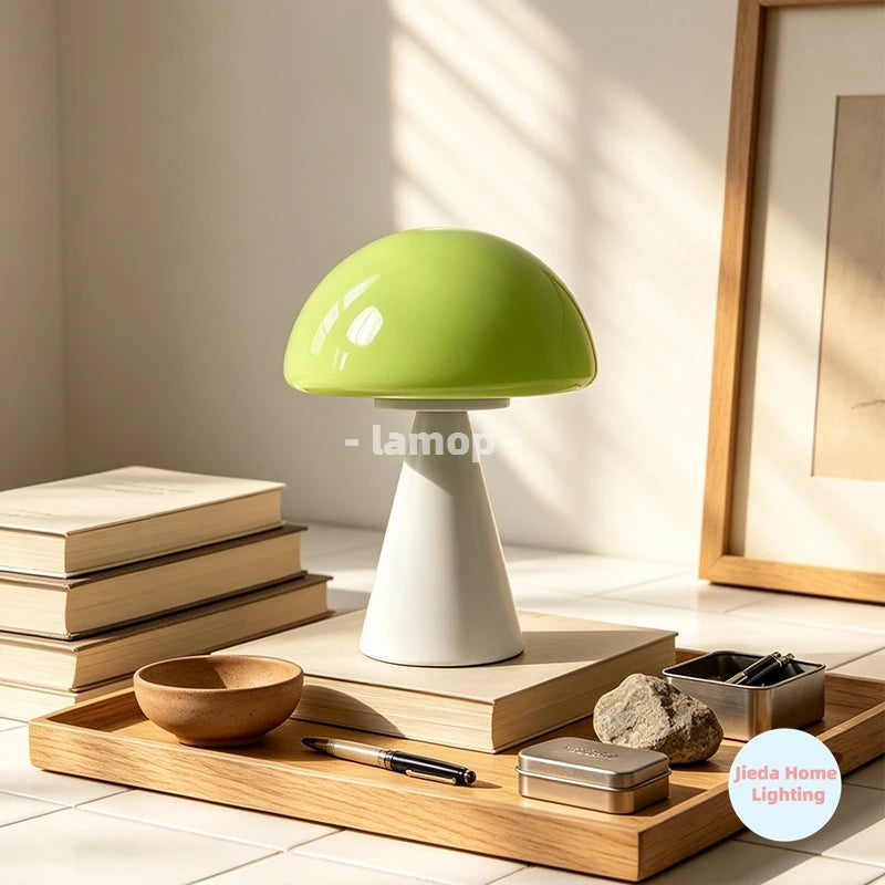 Luminária Cogumelo de Vidro Minimalista