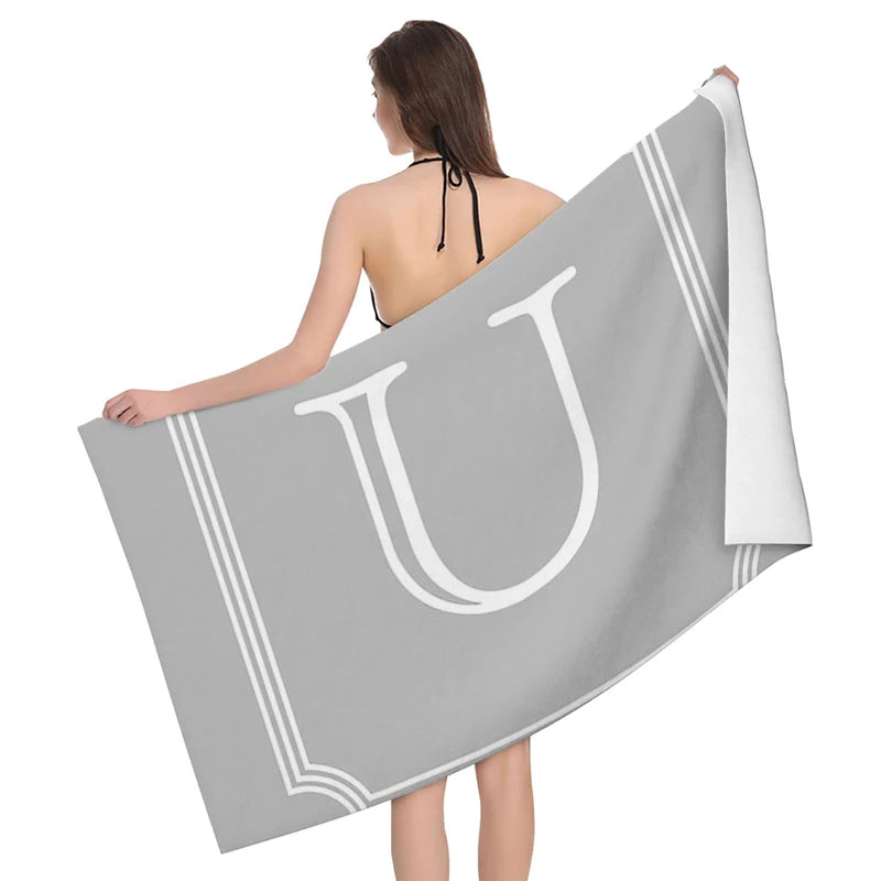 Locryn Decoração de Luxo - Home bath towels for the body towels bathroom letters and flower quick drying microfiber beach towel man and women large sports (Foto 16)