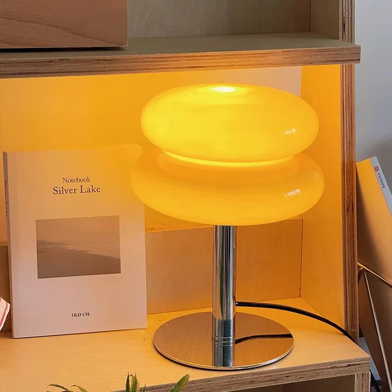Luminária Cogumelo de Vidro Minimalista