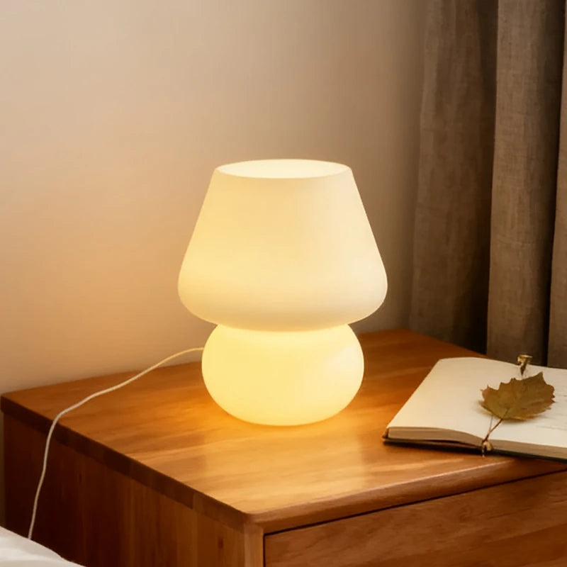 Luminária Cogumelo de Vidro Bauhaus