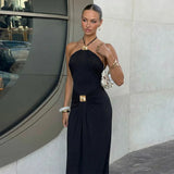The Ruched Halter Maxi Dress — Locryn