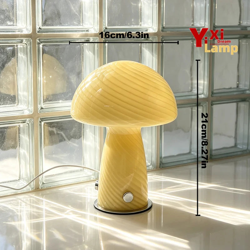 Luminária Cogumelo de Vidro Bauhaus