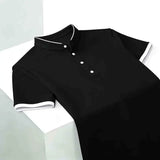 The Stretchy Mandarin Collar Polo — Locryn Men