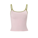 Pink Green Contrast Cami Top & Mini Skirt Set – Y2K Cute 2-Piece Summer Going Out Party Outfit